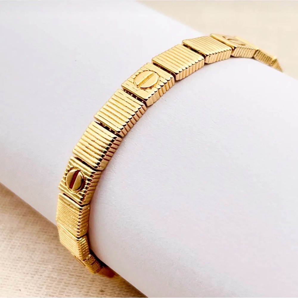 Love Series Inspired Bracelet | 14k Gold Tone | Luxury Style | Luxury Jewelry - Picture 3 of 11